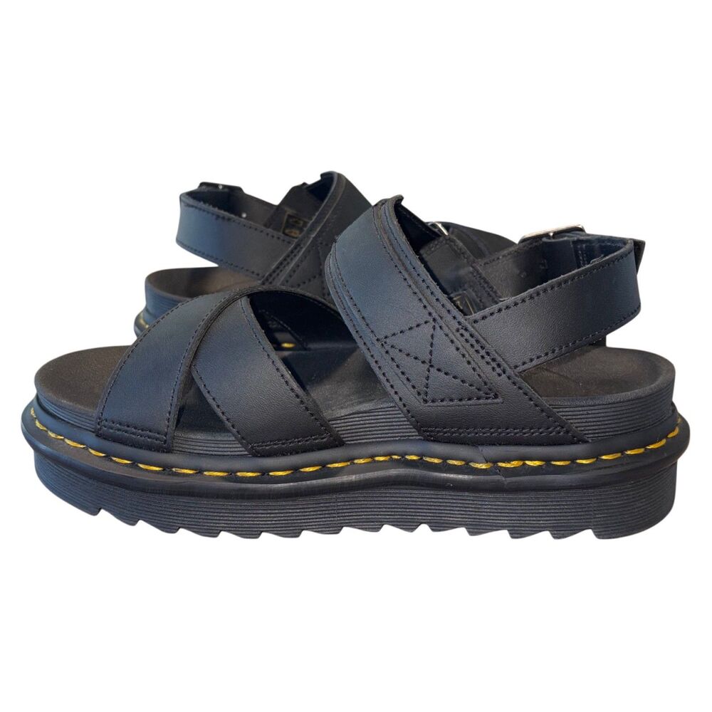 Dr. Martens Voss II Sandals Women Size 7 Black Excellent Platform Gorpcore